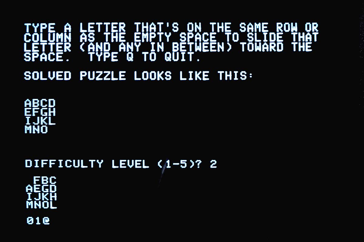 Screenshot of 15 Puzzle